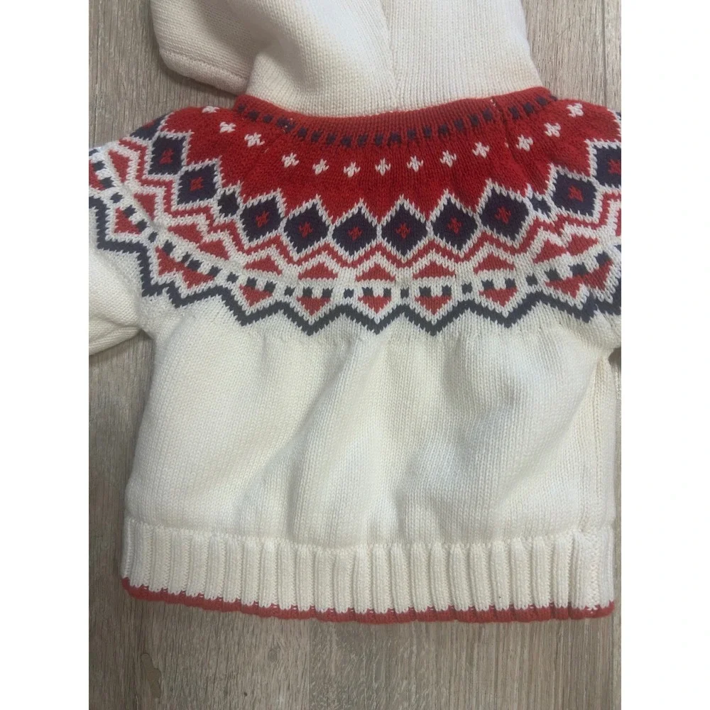 HANNA ANDERSSON YULETIDE FAIRISLE ZIP GNOME SWEATER‎ JACKET  60 3-6M MSRP$72
